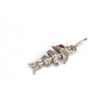 Pandantiv modernist, din argint emailat | Fishbone | Italia cca.1960