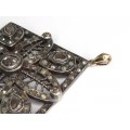 Opulent pandant victorian decorat cu diamante naturale 1.35 CT | manufactură în argint & aur | cca.1900 Marea Britanie