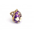 Rafinat pandant locket Fabergé cu miniatură florală | argint aurit & emailat | Rusia