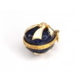 Rafinat pandant stil Faberge | Royal Blue  | argint aurit & emailat | Rusia