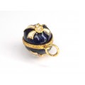 Rafinat pandant stil Faberge | Royal Blue  | argint aurit & emailat | Rusia