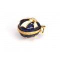 Rafinat pandant stil Faberge | Royal Blue  | argint aurit & emailat | Rusia