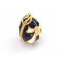 Rafinat pandant stil Faberge | Royal Blue  | argint aurit & emailat | Rusia
