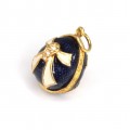 Rafinat pandant stil Faberge | Royal Blue  | argint aurit & emailat | Rusia