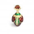 Impresionant pandant Fabergé | Lotus | argint aurit, emailat & ochi de tigru | Rusia