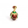 Impresionant pandant Fabergé | Lotus | argint aurit, emailat & ochi de tigru | Rusia
