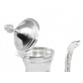 Ceainic din argint, splendid elaborat în stil Empire |  anii '60 | atelier Masi Athos | Italia