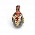 Superb pandant " Ou Fabergé " | argint emailat & hematit | Rusia