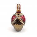 Elegant pandantiv în stil Fabergé | argint emailat și aurit & cuarț fumuriu | Rusia