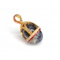 Pandant în stil Fabergé | Royal Crown | argint aurit și emailat & lapis lazuli | Rusia