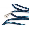 Spectacular colier fashion " Electric blue " | titan anodizat | design LOL Roma | anii 2000