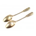 Set de 2 lingurițe Empire | argint aurit | atelier Alphonse Debain | cca. 1890