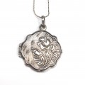 Colier din argint cu pandant locket Art Nouveau | atelier K. Thamar | Spania cca.1910