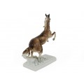 Grandioasă statuetă din porțelan Royal Dux Bohemia | "Cal cabrat " | anii '30