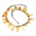 Colier etnic indian decorat cu citrine naturale | manufactură în argint | Rajasthan