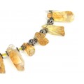 Colier etnic indian decorat cu citrine naturale | manufactură în argint | Rajasthan