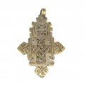 Veche amuletă ortodoxă etiopiană | Cruce coptică | manufactură în aliaj de argint