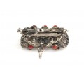 Inedit pandant locket stilizat sub forma unei poșete | argint și coral natural | atelier Bausi Bruno | anii '50 | Italia