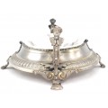 RAR: Centru de masă din argint cu platou din porțelan Limoges realizat pentru România | 1900-1930
