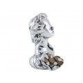 Inedită statuetă decorativă Justiția | " Lady Luck " | rășină placată cu argint | Italia 