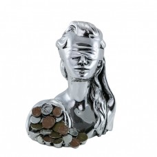 Inedită statuetă decorativă Justiția | " Lady Luck " | rășină placată cu argint | Italia  Inedită statuetă decorativă Justiția | " Lady Luck " | rășină placată cu argint | Italia