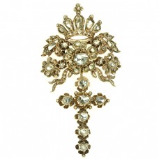 Pandant nobiliar din aur cu 57 diamante naturale | cca.1880 | atelier european  Pandant nobiliar din aur cu 57 diamante naturale | cca.1880 | atelier european