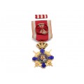 Decorație regalistă: Ordinul Național ”Steaua României” Cls. II, de război | Model 1877 | argint aurit & email 
