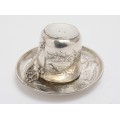 Serviciu tête-à-tête pentru servirea cafelei | Art Nouveau | argint 950 | atelier Alphonse Debain  | cca.1890