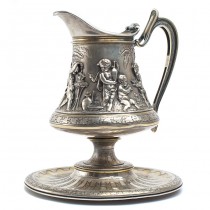 Monumentală carafă Renaissance Revival, ”Dionysus”, bronz argintat, cca. 1865