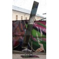 Impresionantă sculptură ”Inima Moldovei”, Sorin Purcaru. oțel inoxidabil