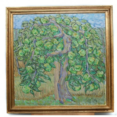 Pictură în ulei pe pânză, "Pomul vieții", autor Sever Iustian (n.1948)