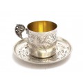Garnitură solitaire pentru servirea cafelei | argint 950 | atelier Alphonse Debain  | cca.1890