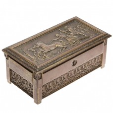 Casetă de bijuterii Greek Revival - Triumful lui Alexandru cel Mare | bronz patinat | cca. 1850 | Marea Britanie Casetă de bijuterii Greek Revival - Triumful lui Alexandru cel Mare | bronz patinat | cca. 1850 | Marea Britanie