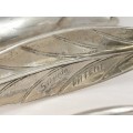 Garnitură modernistă cu 5 scrumiere solitaire | alamă argintată | atleier S. Agudo | anii '50 | Spania