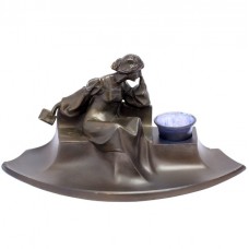 Elegantă encrieră Jugendstil | zinc patinat |  Austria | cca.1900 Elegantă encrieră Jugendstil | zinc patinat |  Austria | cca.1900