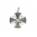 Impresionant set de bijuterii din Țara Sfântă | Crucea Ierusalimului | argint & alexandrit de sinteză | Israel | cca.1950