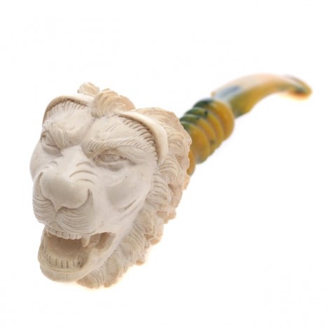 Veche pipă sculptată în spumă de mare | Meerschaum | "Persian Lion " | cca. 1920 -1930 | Turcia