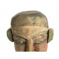 Raritate : Veche mască șamanică nepaleză | lemn sculptat și patinat | secol XIX