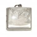Colier cu pandant locket, în stil Art Deco | argint 925 | Marea Britanie