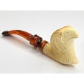 Veche pipă meerschaum | Vultur | spumă de mare & bachelită | Germania | prima jumătate a secolului XX