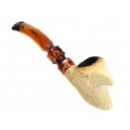 Veche pipă meerschaum | Vultur | spumă de mare & bachelită | Germania | prima jumătate a secolului XX