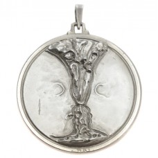 Impresionant pandant mid-century | Pocalul iubirii | manufactură în argint | Italia | cca.1950