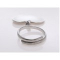 Inel tip "key ring" accesorizat cu charm inimioară | argint 925 | Italia