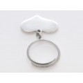 Inel tip "key ring" accesorizat cu charm inimioară | argint 925 | Italia