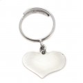 Inel tip "key ring" accesorizat cu charm inimioară | argint 925 | Italia