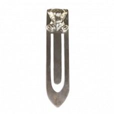 Semn de carte din argint decorat cu un ursuleț | Italia | post-1969