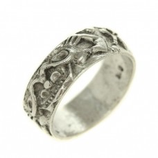 Inel modernist verighetă Etruscan Revival | Minotaurus | manufactură în argint | Italia Inel modernist verighetă Etruscan Revival | Minotaurus | manufactură în argint | Italia