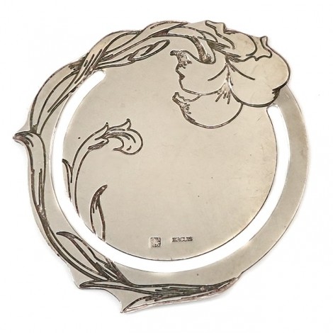 Semn de carte în stil Art Nouveau | metal argintat | atelier Ercuis - Paris
