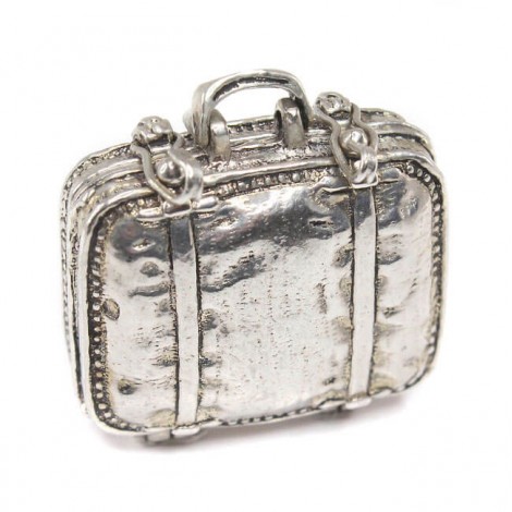 Cutiuță din argint inedit elabortă sub forma unei valize | manufactură în argint | Italia