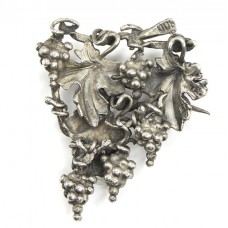 Veche broșă Art Nouveau | Viță de vie | manufactură în argint | cca.1910 -1920 Veche broșă Art Nouveau | Viță de vie | manufactură în argint | cca.1910 -1920